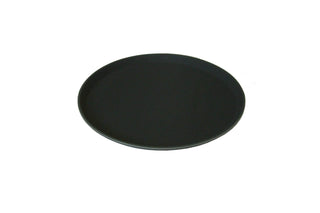 11″ Plastic Round Black Non Slip Tray