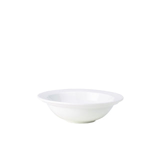 6x Classic White 16cm Cereal Bowls - Rimmed Porcelain Ice Cream Ramen Oatmeal Dishes - Microwave and Dishwasher Safe