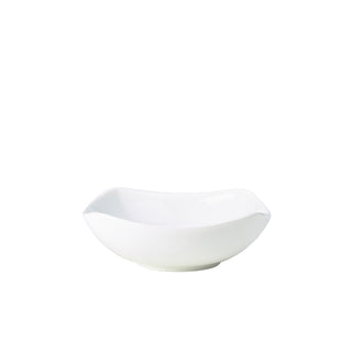 Rounded Square Bowl 15cm/17cm/20cm Pack of 6 Porcelain White Modern Serving Bowl 38cl/50cl/87cl for Restaurant Hotel