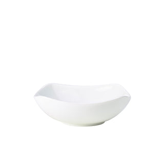 Rounded Square Bowl 15cm/17cm/20cm Pack of 6 Porcelain White Modern Serving Bowl 38cl/50cl/87cl for Restaurant Hotel