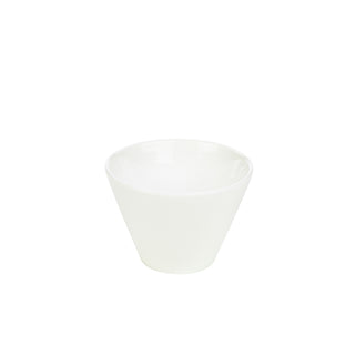 Porcelain Conical Bowl White Stackable Design (6cm / 10.5cm / 12cm - Pack of 6 & 12)