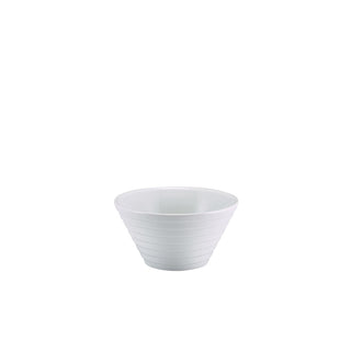 Tapered Bowl 10cm/12.5cm Pack of 6 Porcelain White Serving Bowl 17cl/34cl for Dinner Presentation
