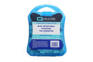 Pack of 100 Blue Detectable Plasters Assorted Sizes