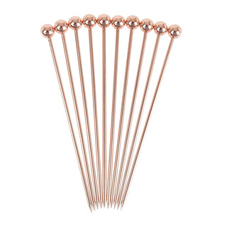 Pack of 10 Copper Plated Ball Garnish Pick
