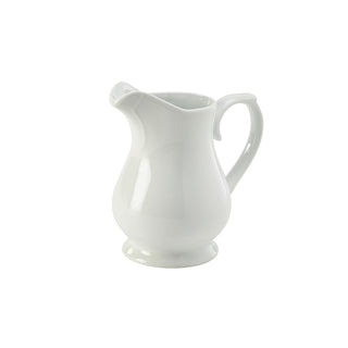 Traditional Milk White Jug 11cm/13cm/15.5cm Porcelain Beverage Service Jug Set of 6
