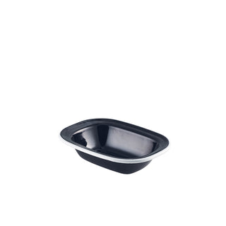 Rectangular Pie Dish 16/18/20cm Black and White Enamel-Coated Steel Serving Baking Set 12