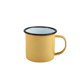Enamel Steel Mug with White Rim for Catering & Service – 36cl / 12.5oz, 8×9cm