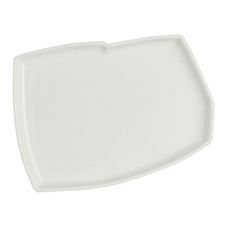 Fine China Geometric Trays 15cm/30cm RO White Album Pack of 12 for Starters and Presentation