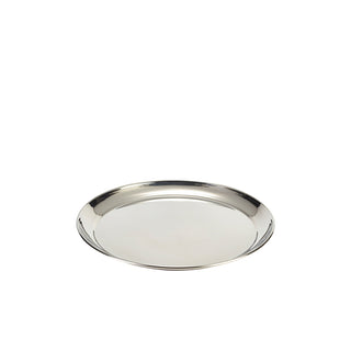 Round Silver Tray 30cm/35cm/40cm Stainless Steel Polished Tableware Serving Tray Set 1