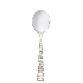 Pirouette Bouillon Soup Spoon 18cm Stainless Steel Dinner Table Cutlery, Dishwasher Safe, Pack of 12