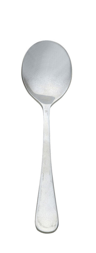 Fulton Vintage Bouillon Soup Spoon 17.78cm Stainless Steel Dinner Table Cutlery, Dishwasher Safe, Pack of 12