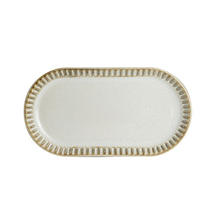Adelaide Birch Oblong Tray 30 x 16cm Vitrified Stoneware for Tableware Food Serving Pack of 24