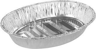 Pack Of 80 Foil Roasting Tray Large Oval (440x330x75mm/17.3x13x3") - Various Options