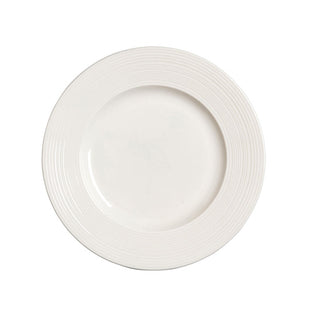 Concorde Rim Plate White Porcelain Dining Plate for Restaurants & Catering, Pack of 12 (Multi Sizes)