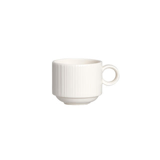 Concorde Stacking Cup Porcelain White for Tea, Coffee Restaurant Service Pack of 12