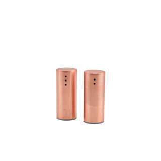 Copper Plated Stainless Steel Salt & Pepper Shaker Set – Straight Sided 3.7 × 7.5cm (Dia × H), Pack of 12