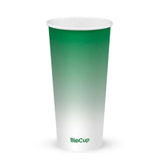 Pack Of 1000 650ml / 22oz (90mm) Cold Paper BioCups