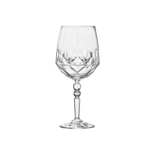 Alkemist Large Mixing Wine Goblet Glasses 23.5oz (67cl), Diamond-Cut Crystal Finish for Wine, Cocktails - Set of 12