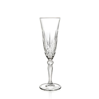 Melodia Champagne Flute Glasses 5.75oz (16cl) Crystal Glass, for Home, Bars & Restaurants Serving, Pack of 12