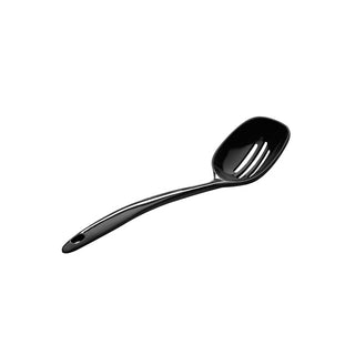 Melamine Black Slotted Spoon 30.5cm for Dining, Buffet or Counter Serve Pack of 6