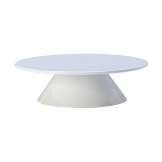 Melamine White Pedestal Round Top Risers 7.5cm for Buffet Display, Tabletop Cakes Use