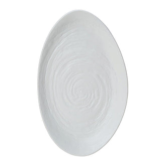 Melamine Scape White Large Oval Platter 40 x 24.2cm for Mains, Sharing & Buffet Service