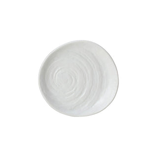 Scape White Melamine Plate for Textured Starter & Side Serving, Multi Sizes, Pack of 6