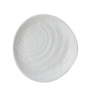 Scape White Melamine Plate for Textured Starter & Side Serving, Multi Sizes, Pack of 6