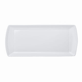 Lahari Classic Bone China Rectangle Tray 34 x 15cm for Presentation and Buffet Service Pack of 12