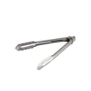 Stainless Steel All-Purpose Tongs 9" / 22.9cm Spring Loaded Locking Features 1 Piece