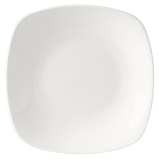 Monaco White Quadro Plates 28cm Vitrified Alumina Pack of 12 for Main Courses Plate Presentation