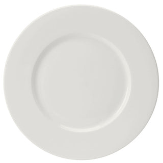 Monaco White Wide Rim Plates 32cm Vitrified Alumina Pack of 6 for Premium Main Course Service