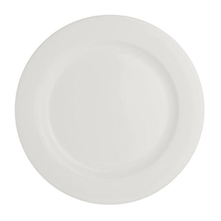 Monaco White Flat Rim Plates Vitrified Alumina Pack of 24 - 20.25cm/23cm/25.5cm/27cm