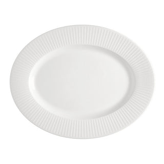 Vitrified Alumina Willow Oval Plates 33cm Pack of 12 for Sharing Dishes Presentation