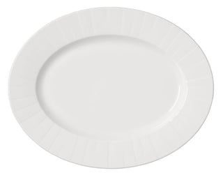 Alina Oval Plates 33cm Alumina Vitrified Pack of 12 for Sharing Dishes and Table Presentation