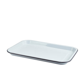 Heavy-Duty Enamel Steel Serving Tray for Catering, Buffet Display & Food Presentation – Pack of 6