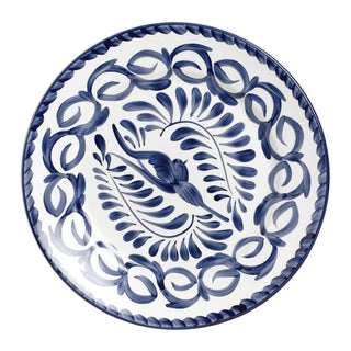 Stoneware Puebla Blue Rolled Edge Plates 16cm/23cm/26cm/31cm for Professional Tableware