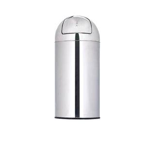 Stainless Steel & Rubber Bullet Bin 40L - 35.5×75cm Cleaning & Waste Management 1Pcs
