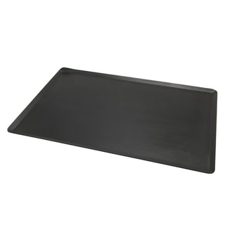 Black Iron Baking Sheet 60×40cm with Inclined Edges for Professional Ovens, Even Heat Distribution and Superior Heat Retention