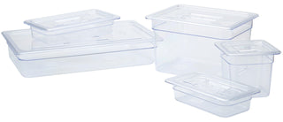 Clear Polycarbonate GN Universal Handled Lids 1/1 1/3 & 1/6 for Professional Use