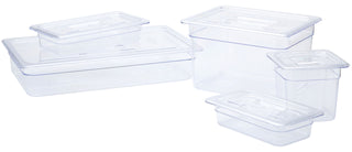 Clear Polycarbonate GN Pans for Commercial Kitchens - Various Sizes & Deep