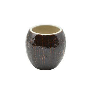 Coconut Tiki Stoneware Mug 50cl / 17.5oz – Tropical Cocktail Serve – 10×10cm (Pack of 4)