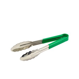 Stainless Steel Colour Coded Tongs 31cm With Vinyl Handle for Hygienic Food Handling 1Pcs