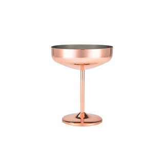 Copper-Plated Stainless Steel Cocktail Coupe – Classic Presentation Glass for Cocktails & Desserts – 30cl / 10.5oz