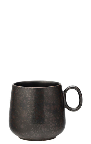 Porcelain Nero Black Mug 34cl Capacity Mug for Tea Coffee and Hot Drinks Pack of 6
