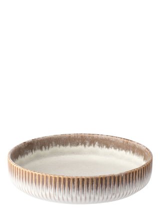 Corduroy Drift Edge Shallow Bowls 14.5cm & 19cm Stoneware for Tableware, Pack of 6