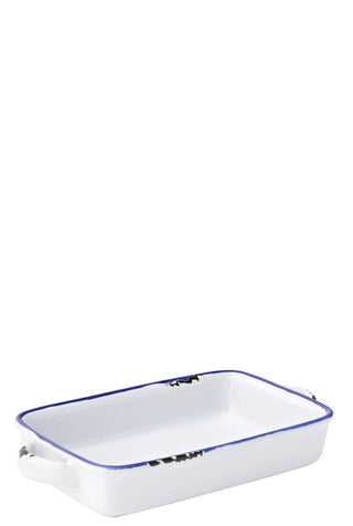 Stoneware Avebury Blue Small Rectangular Dishes 17.5cm Serving Dishes Pack of 12