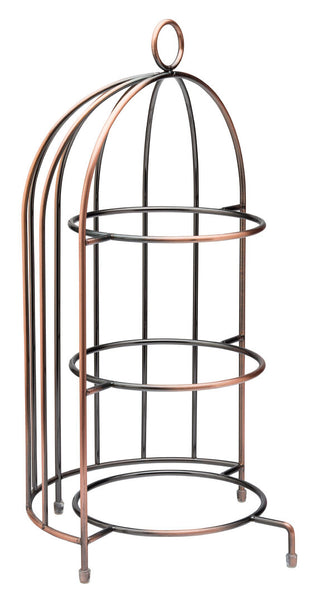 CLEARANCE - Stainless Steel Birdcage Plate Stand 47×25cm Decorative Food Presentation Stand 1Pcs