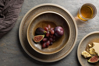 6pcs Ceramic Porcelain Bowls, Plates or Chip Pots - Dishwasher Safe - Enigma Reactive Glaze Tableware Collection