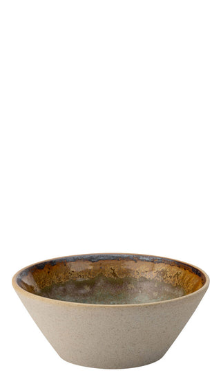 Goa Conical Porcelain Bowls 13cm, 16cm & 19.5cm, Reactive Glaze Serving Bowls for Restaurants and Professional Catering (6pcs)